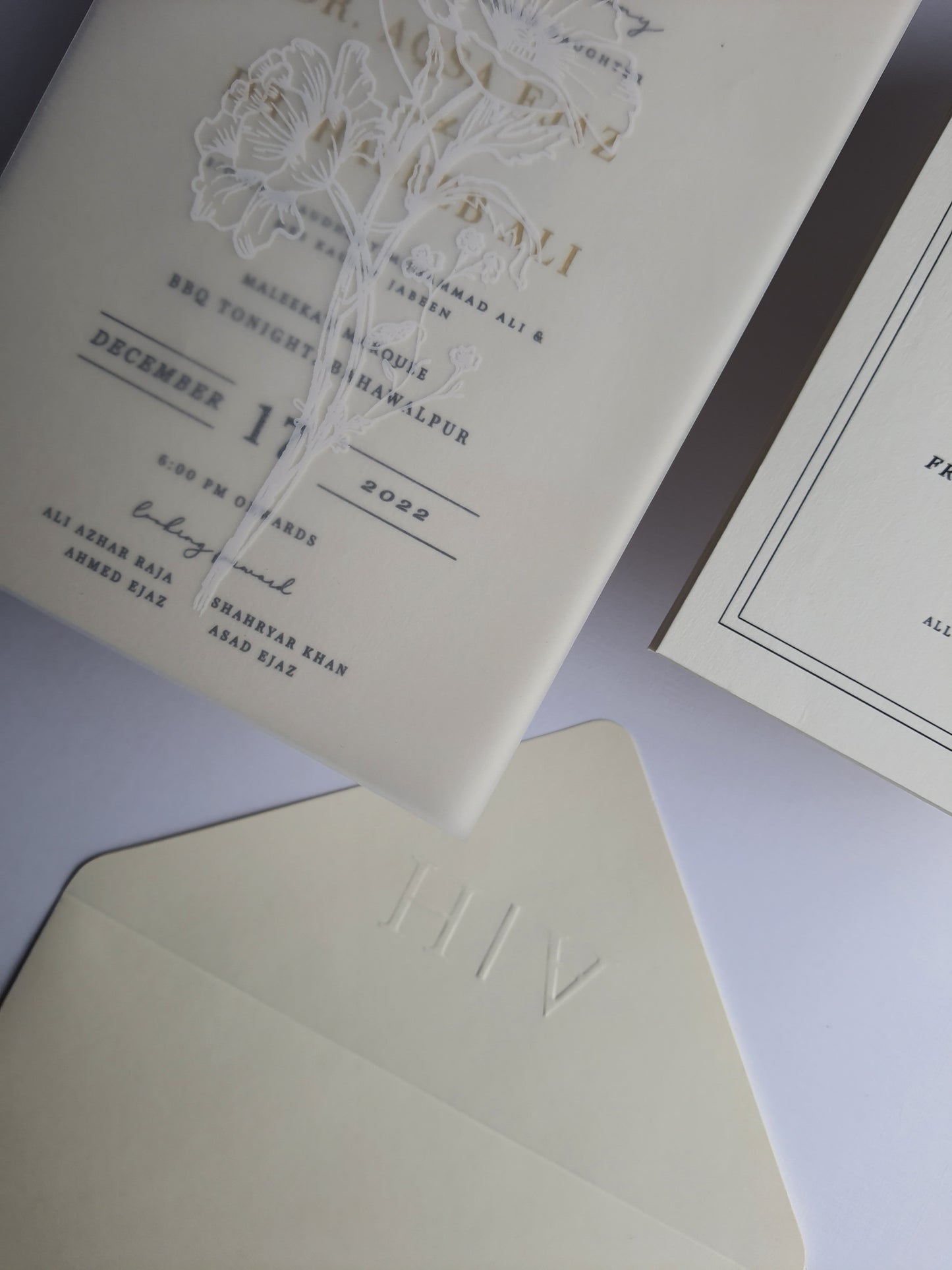 Elegant typography invitation