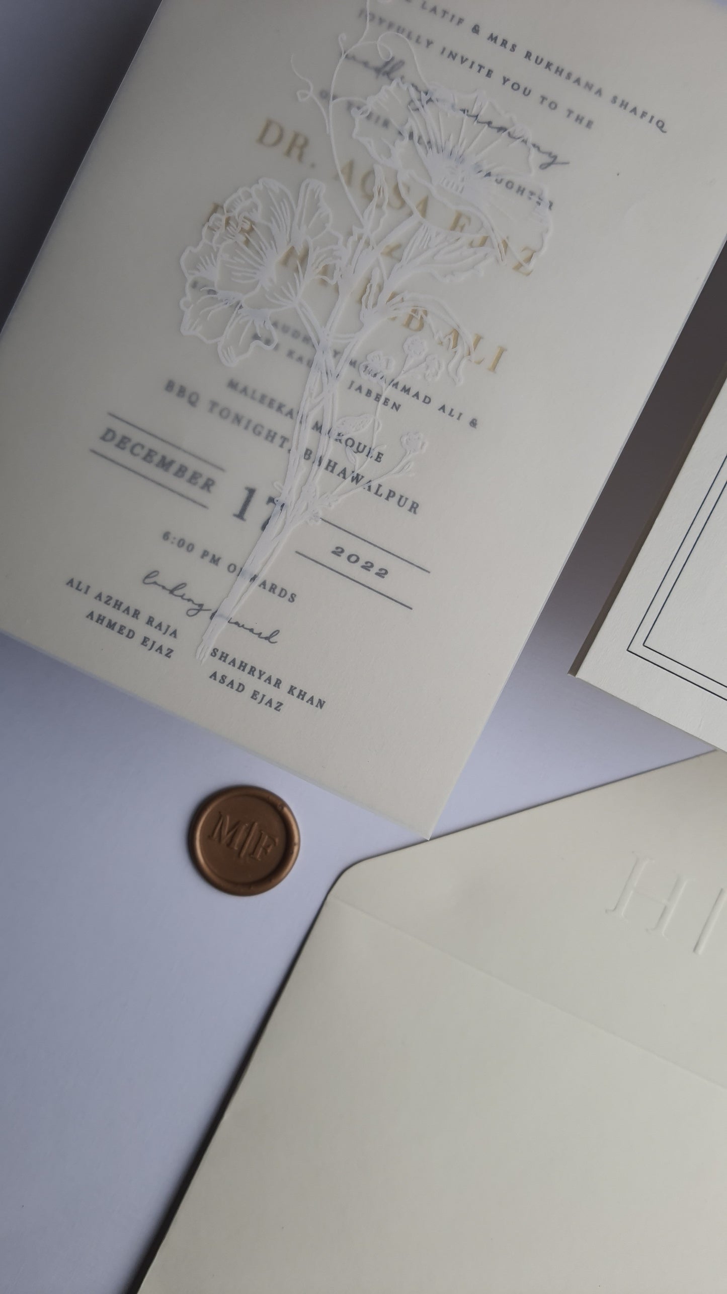 Elegant typography invitation