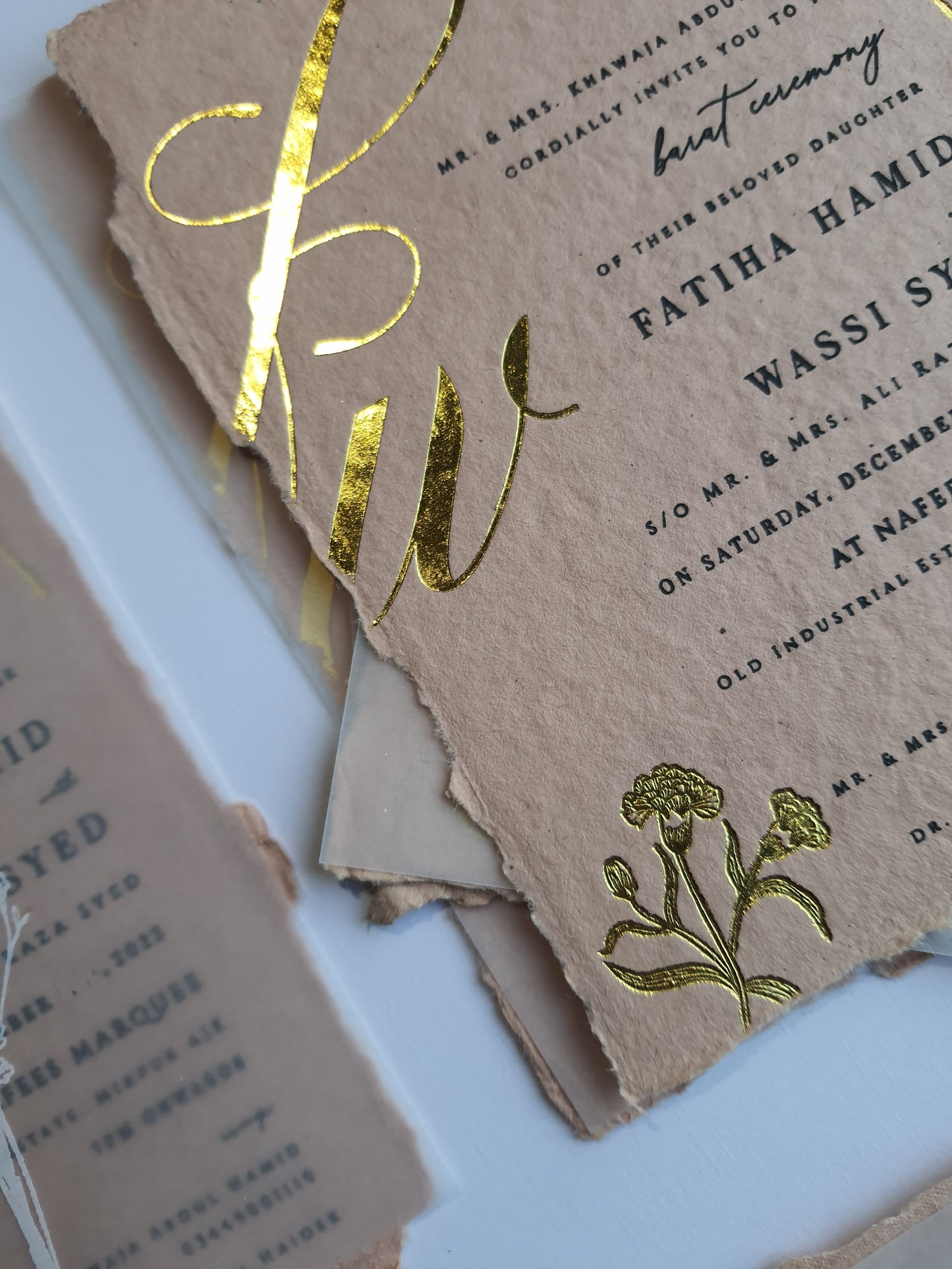 Handmade Paper Invitation