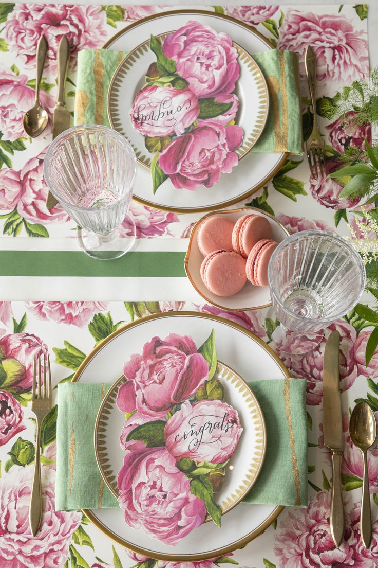 Peony dye Cut Table Card