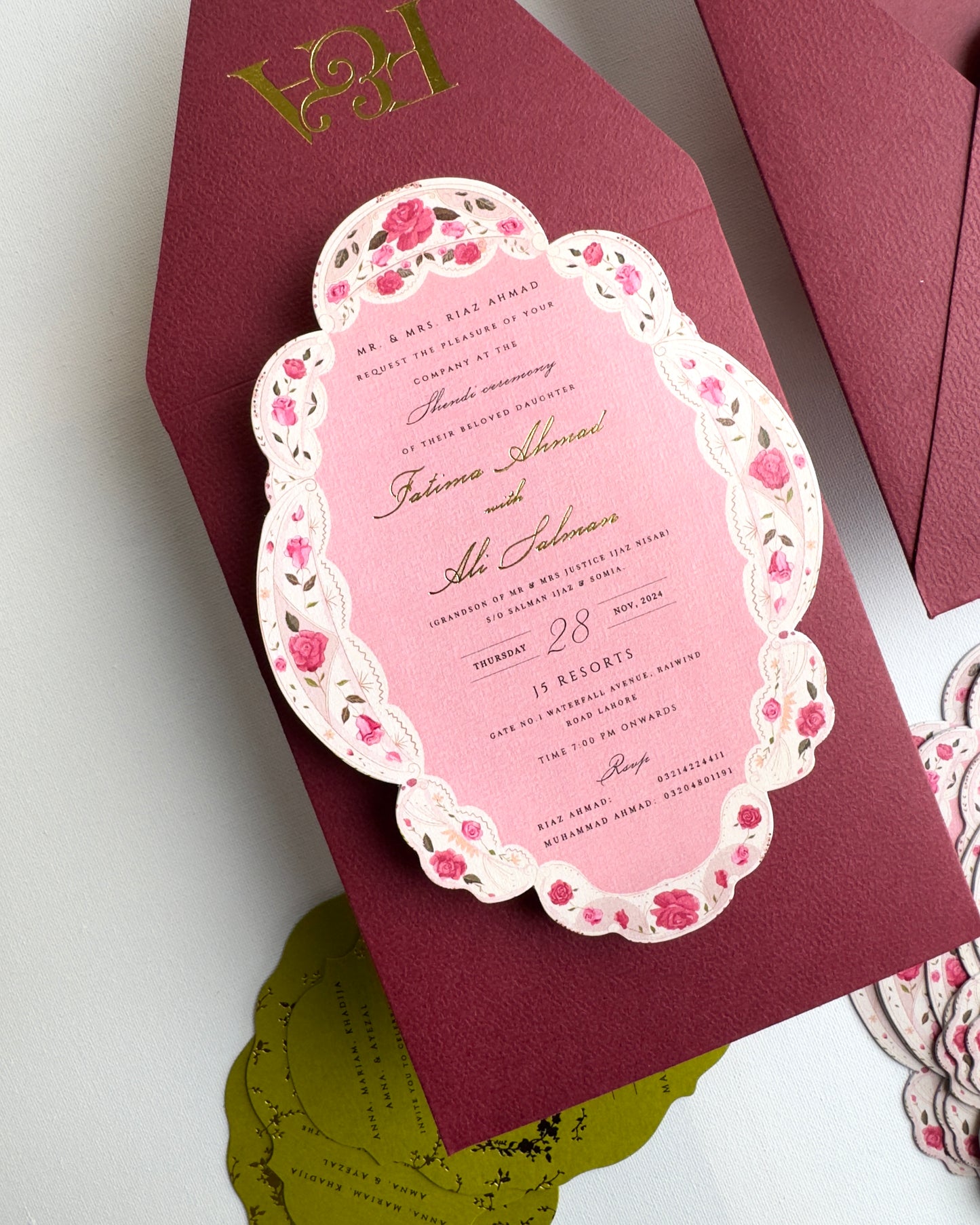 Peony Inspired invitation