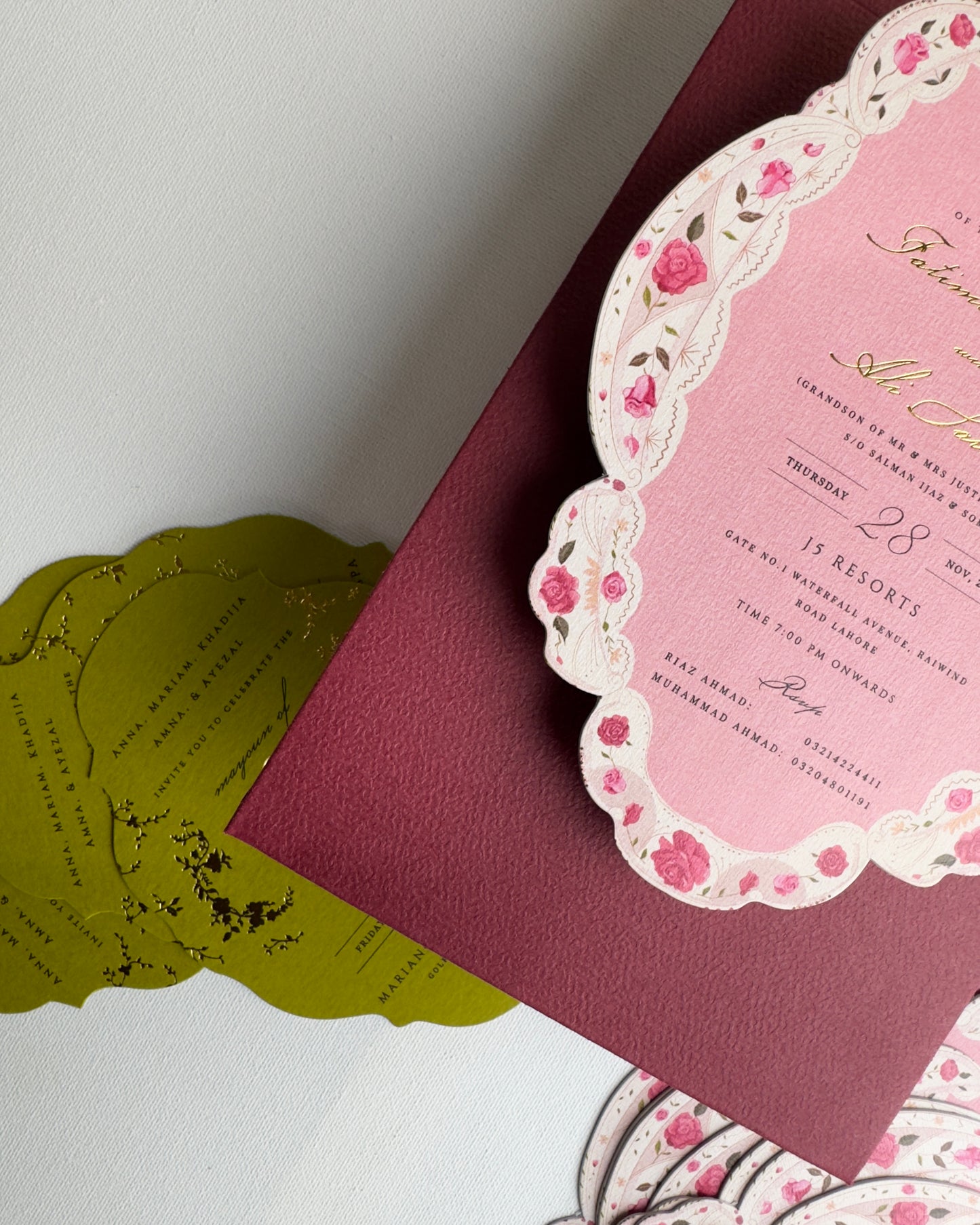 Peony Inspired invitation