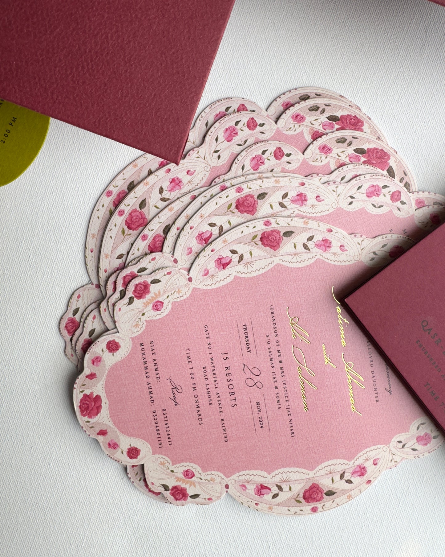 Peony Inspired invitation