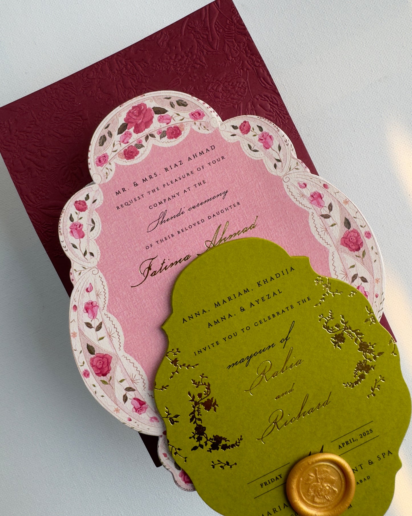 Peony Inspired invitation