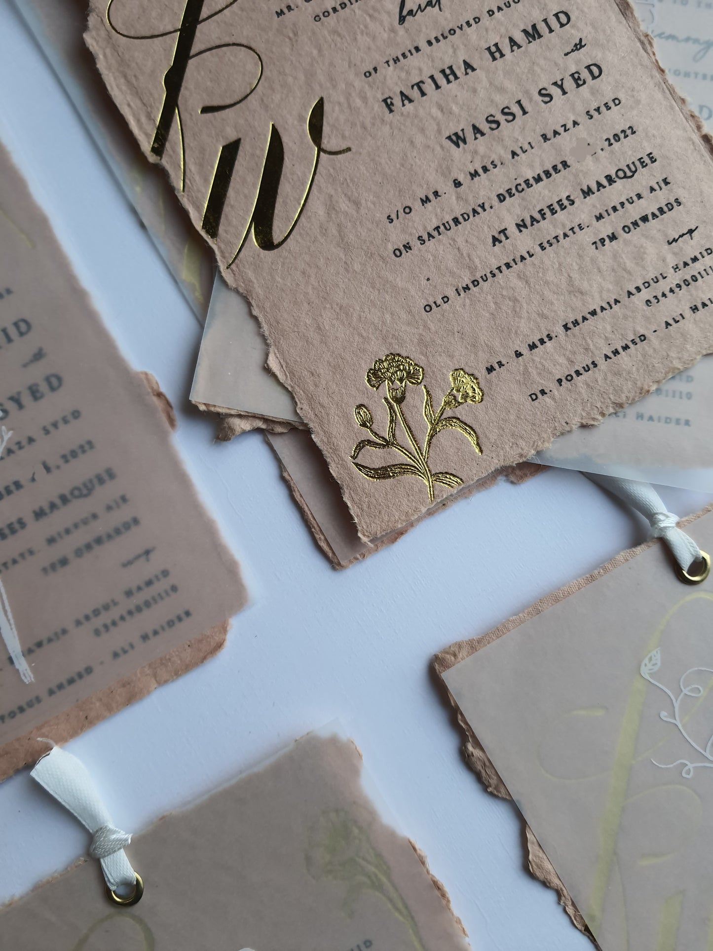 Handmade Paper  Invitation