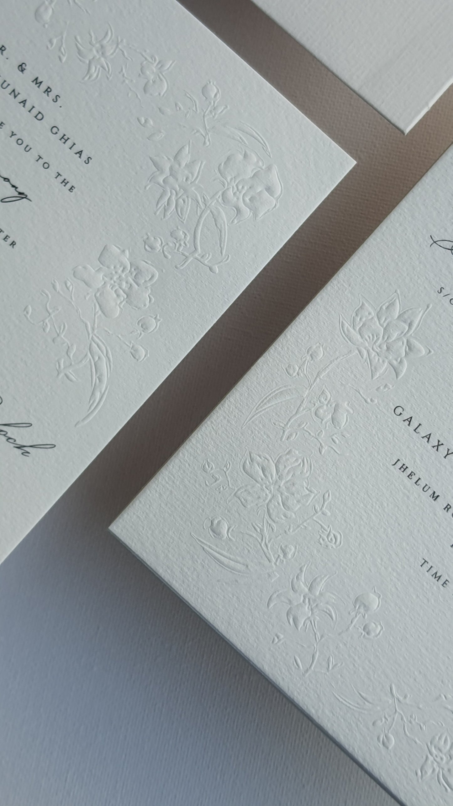 Emboss Floral Invitation