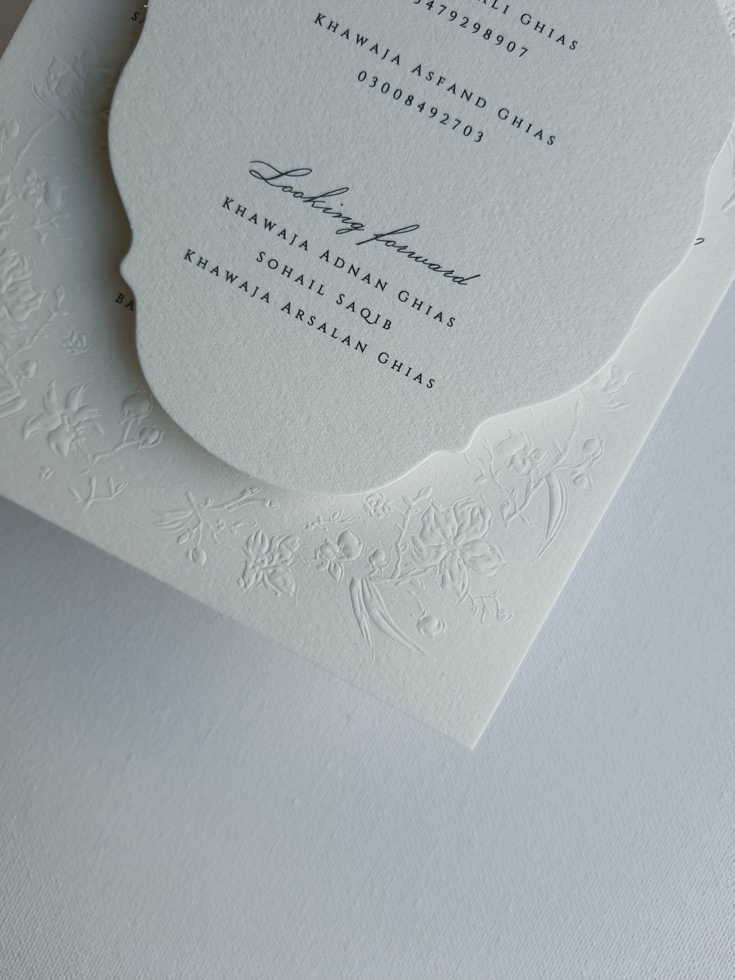 Emboss Floral Invitation